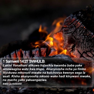 1 Samweli 14:27 SWHULB Bible Verse Image