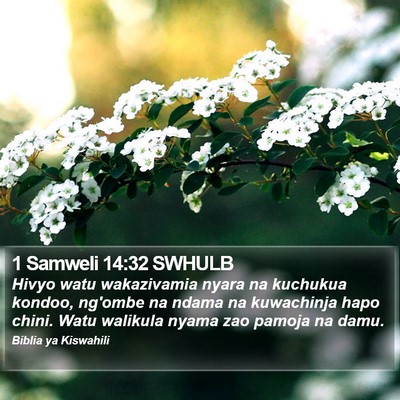 1 Samweli 14:32 SWHULB Bible Verse Image