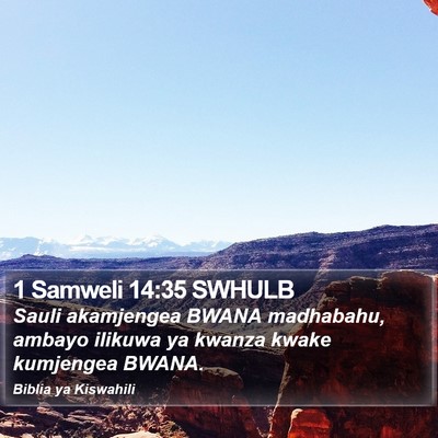 1 Samweli 14:35 SWHULB Bible Verse Image
