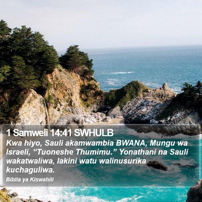 1 Samweli 14:41 SWHULB Bible Verse Image