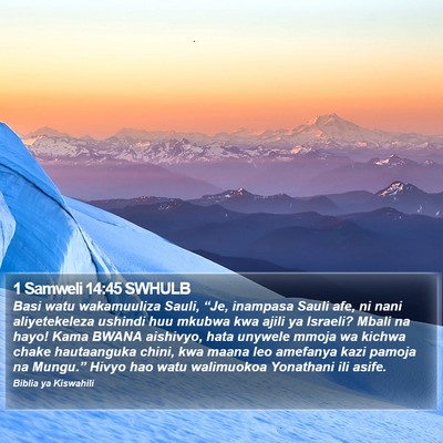 1 Samweli 14:45 SWHULB Bible Verse Image