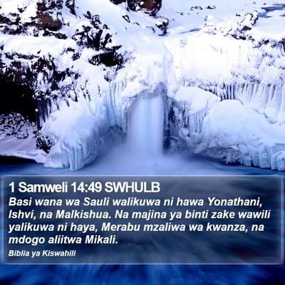 1 Samweli 14:49 SWHULB Bible Verse Image