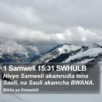 1 Samweli 15:31 SWHULB Bible Verse Image