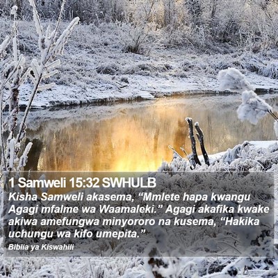 1 Samweli 15:32 SWHULB Bible Verse Image