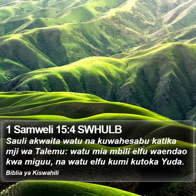 1 Samweli 15:4 SWHULB Bible Verse Image