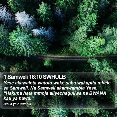 1 Samweli 16:10 SWHULB Bible Verse Image