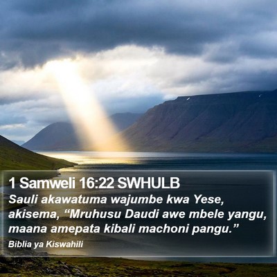 1 Samweli 16:22 SWHULB Bible Verse Image