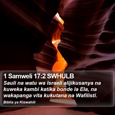 1 Samweli 17:2 SWHULB Bible Verse Image