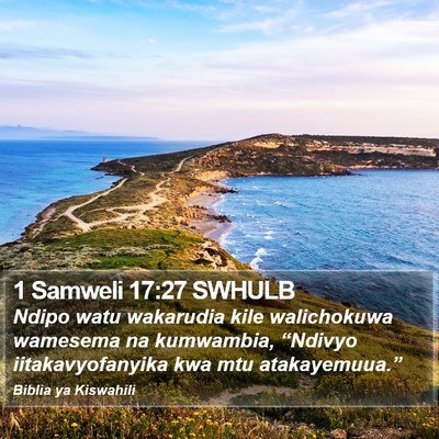 1 Samweli 17:27 SWHULB Bible Verse Image