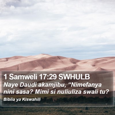 1 Samweli 17:29 SWHULB Bible Verse Image