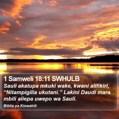 1 Samweli 18:11 SWHULB Bible Verse Image