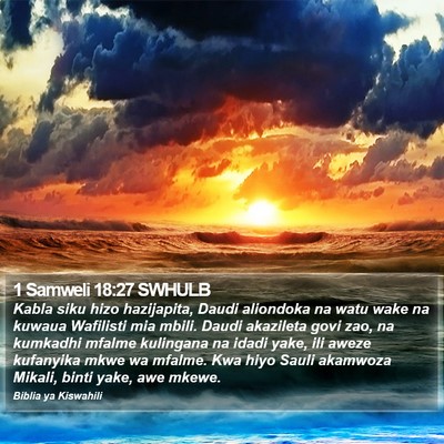 1 Samweli 18:27 SWHULB Bible Verse Image