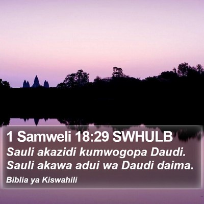 1 Samweli 18:29 SWHULB Bible Verse Image