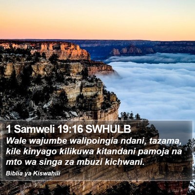 1 Samweli 19:16 SWHULB Bible Verse Image