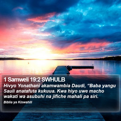 1 Samweli 19:2 SWHULB Bible Verse Image