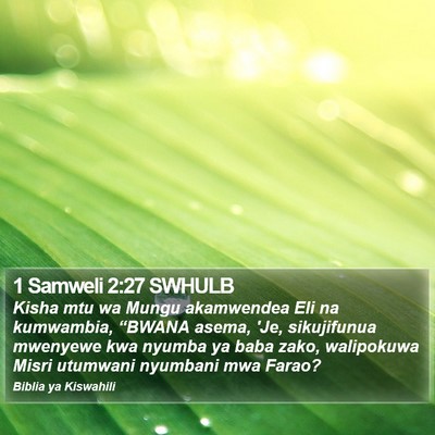 1 Samweli 2:27 SWHULB Bible Verse Image