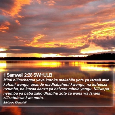 1 Samweli 2:28 SWHULB Bible Verse Image