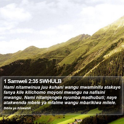 1 Samweli 2:35 SWHULB Bible Verse Image