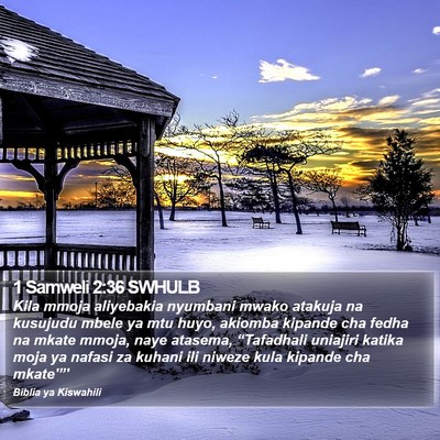 1 Samweli 2:36 SWHULB Bible Verse Image