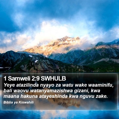 1 Samweli 2:9 SWHULB Bible Verse Image