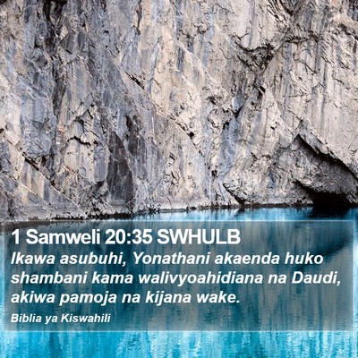 1 Samweli 20:35 SWHULB Bible Verse Image