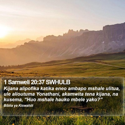 1 Samweli 20:37 SWHULB Bible Verse Image