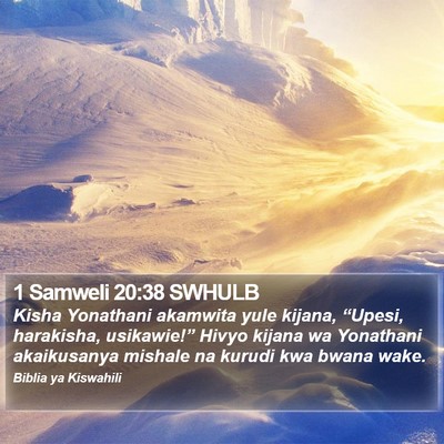1 Samweli 20:38 SWHULB Bible Verse Image
