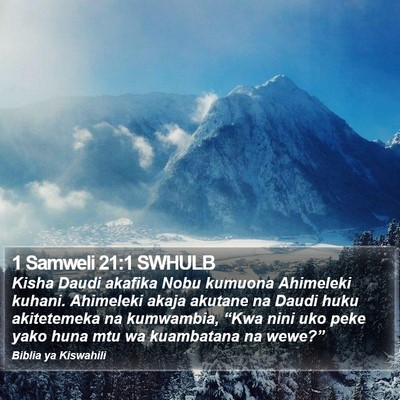 1 Samweli 21:1 SWHULB Bible Verse Image