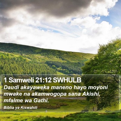 1 Samweli 21:12 SWHULB Bible Verse Image