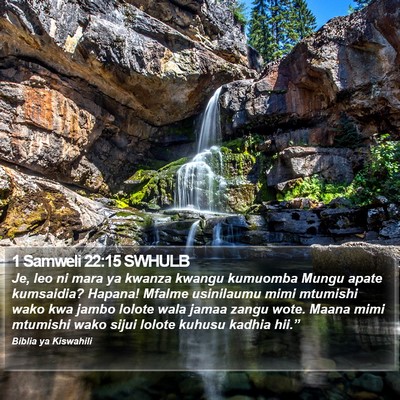 1 Samweli 22:15 SWHULB Bible Verse Image