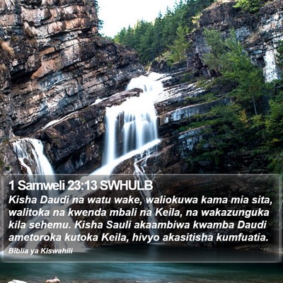 1 Samweli 23:13 SWHULB Bible Verse Image