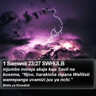 1 Samweli 23:27 SWHULB Bible Verse Image