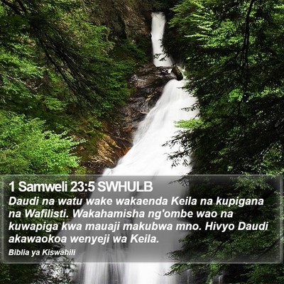 1 Samweli 23:5 SWHULB Bible Verse Image