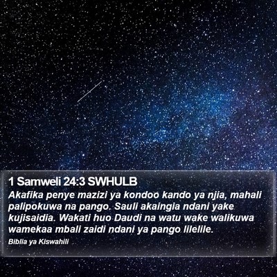 1 Samweli 24:3 SWHULB Bible Verse Image