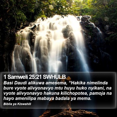 1 Samweli 25:21 SWHULB Bible Verse Image