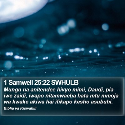 1 Samweli 25:22 SWHULB Bible Verse Image