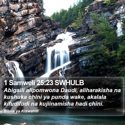 1 Samweli 25:23 SWHULB Bible Verse Image