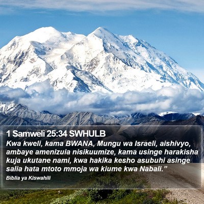 1 Samweli 25:34 SWHULB Bible Verse Image