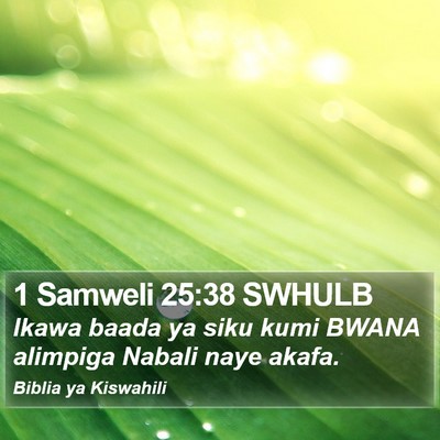 1 Samweli 25:38 SWHULB Bible Verse Image