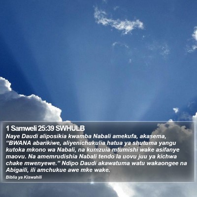 1 Samweli 25:39 SWHULB Bible Verse Image