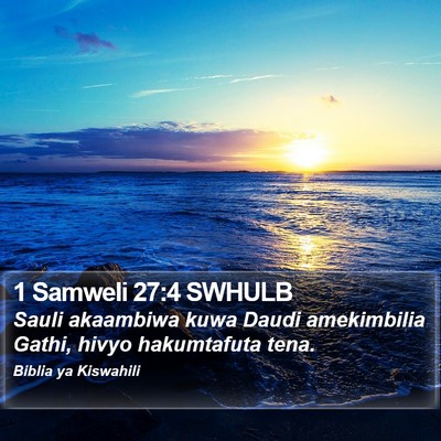 1 Samweli 27:4 SWHULB Bible Verse Image
