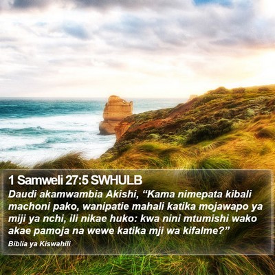 1 Samweli 27:5 SWHULB Bible Verse Image