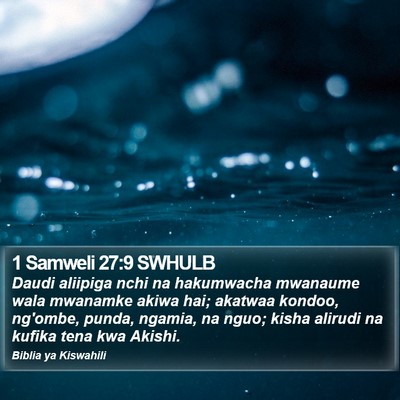 1 Samweli 27:9 SWHULB Bible Verse Image