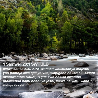 1 Samweli 28:1 SWHULB Bible Verse Image