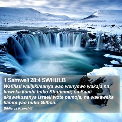 1 Samweli 28:4 SWHULB Bible Verse Image