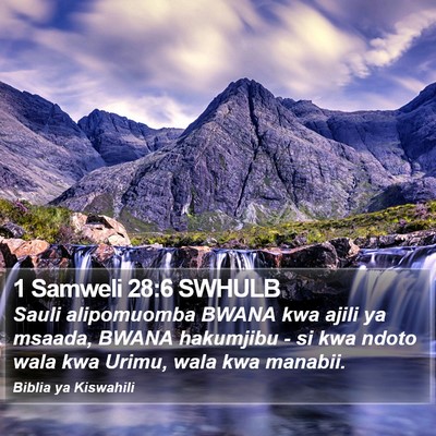 1 Samweli 28:6 SWHULB Bible Verse Image
