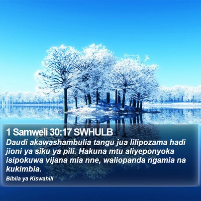 1 Samweli 30:17 SWHULB Bible Verse Image
