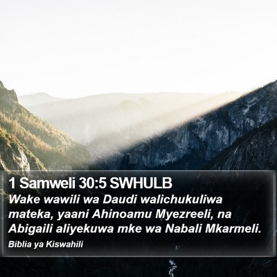 1 Samweli 30:5 SWHULB Bible Verse Image