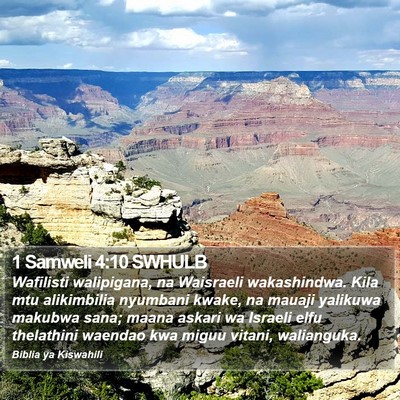 1 Samweli 4:10 SWHULB Bible Verse Image