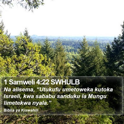 1 Samweli 4:22 SWHULB Bible Verse Image